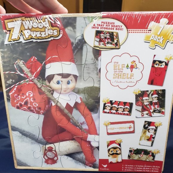 The Elf on the Shelf A Christmas Tradition 7 Wood Puzzles 2014 Christmas Set - Picture 1 of 6